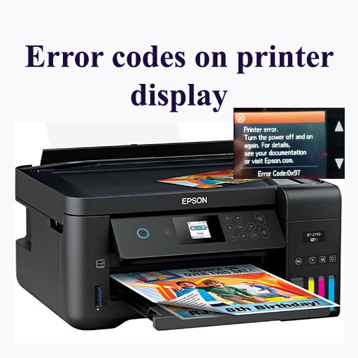 Error codes on printer display
